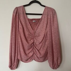Abercrombie Long-sleeve Cinched Front Top